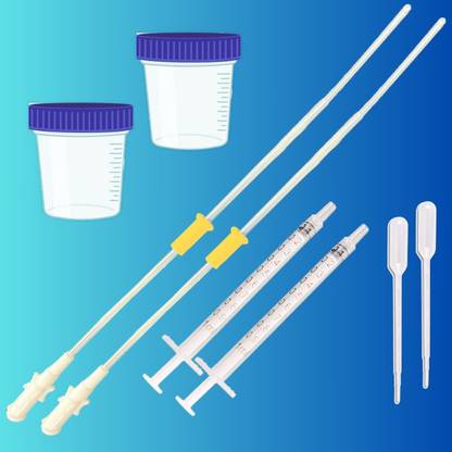 Krishco IUI CANNULA KIT- with 17 Cm CANNULA AND CONTAINER Intravenous  Cannula