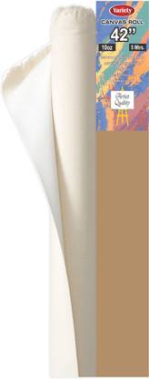 VARIETY 42" X 5 MTR CANVAS ROLL Cloth Medium Grain Canvas Roll (Set of 1)