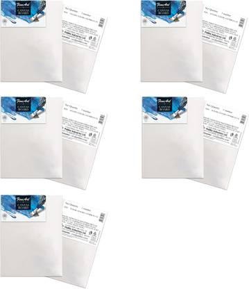 Fine Art Canvas Board, 100% Cotton, 8X10 for Artists & Beginners Cotton Medium Grain Stretched Canvas Board (Set of 5)