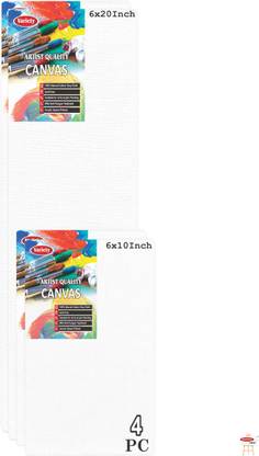 Variety Canvas VARIETY CANVAS BOARD 6X10(2), 6X20(2) PACK OF 4 Cloth Medium Grain Board Canvas (Set of 4)