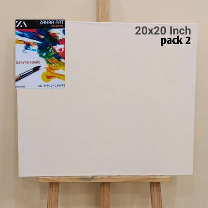 Zahra art Canvas board combo pack Cotton, Acrylic Extra Fine Grain Canvas Pad, Pre Stretched Canvas, Board Canvas (Set of 2)