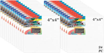 VARIETY 4 X 4 BOARD CANVAS Cotton Medium Grain Board Canvas (Set of 24)