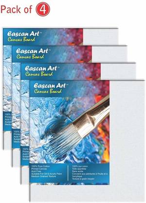 Eascan Art 4" x 6" Cotton Medium Grain Board Canvas (Set of 4)
