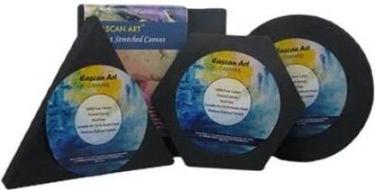 Eascan Art 6 Inch Cotton Medium Grain Pre Stretched Canvas (Set of 4)