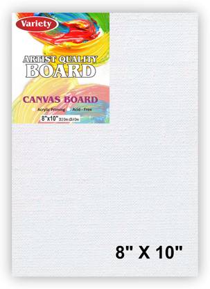 VARIETY 8" X 10" CANVAS BOARD Cotton Medium Grain Board Canvas (Set of 2)