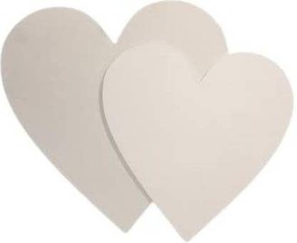 SKYHawk 10inch, 12inch Heart Canvas Board Cotton Medium Grain Board Canvas (Set of 2)