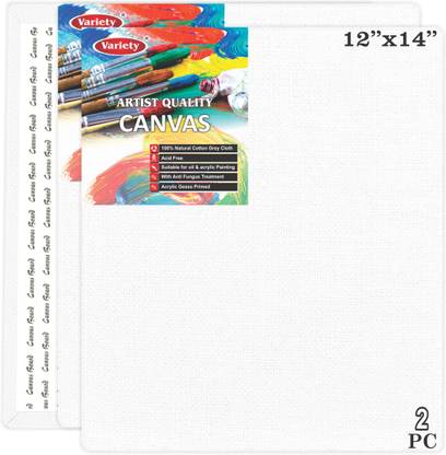 VARIETY 12" X 14" PACK OF 2 Cotton Medium Grain Board Canvas (Set of 2)