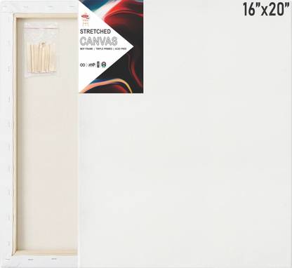 VARIETY 16 X 20 PRE STRETCHED CANVAS Cotton Medium Grain Stretched Canvas Board (Set of 1)