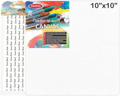VARIETY 10 X 10 CANVAS BOARD Cotton Medium Grain Board Canvas (Set of 1)