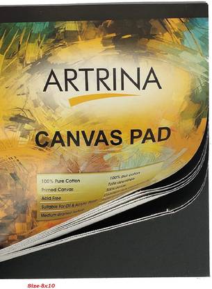 Eascan Art 8x10 Inches Cotton Medium Grain Canvas Pad (Set of 1)