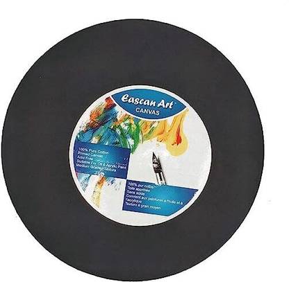 Eascan Art 8 X 8 Round Cotton Medium Grain Pre Stretched Canvas (Set of 1)