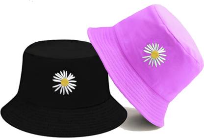 Jamont Unisex Bucket Hat Beach Sun Hat Fishing Hat Reversible Double-Side-Wear