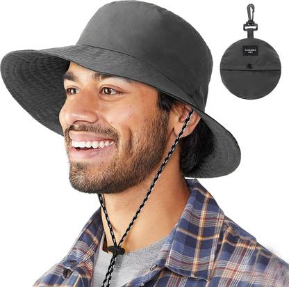 HASTHIP Bucket Hat Sun Hat for Men Women Lightweight Bucket Hat Folding Pocket