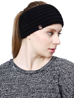 Intelligent Winter Knitted Earwarmer Bandana Headband (Black) Head Band