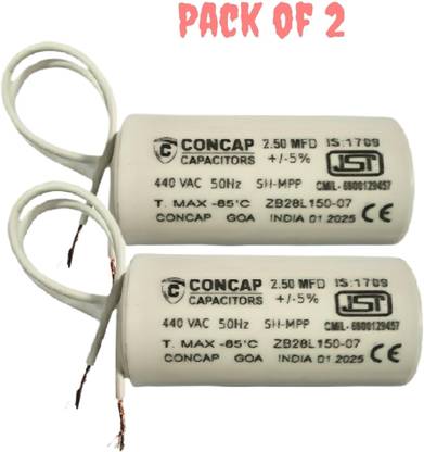 ASEP Ceiling Fan capacitor & condenser 2.5 mfd high speed fan condenser pack 2 Super Capacitor