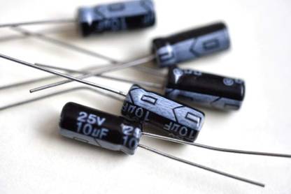 IHC 10uF 25V Electrolytic Capacitor (Pack of 50) Electrolytic Capacitor