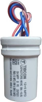 SPARESKART Capacitor for Semi Automatic Washing Machine 12+5 MFD Paper Capacitor