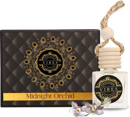 VIBES soothing to the senses Midnight Orchid_01 Car Perfume Hanging Pod 10ml - Midnight Orchid, Long Lasting (Pack of 1) Air Purifier