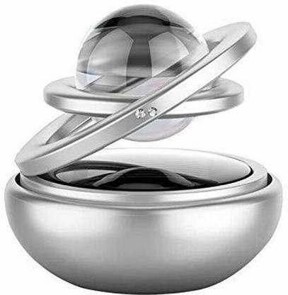 Favoto Double Ring Air Freshener Double Ring Air Freshener with Moving Ball for Car Dashboard, Solar Powered Air Purifier