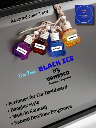 Vamesco Black Ice 10 ML Car Air Fresheners long lasting Natural Fragrance Made In Kannauj Air Purifier