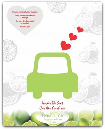 Hoodinter Under Seat Lime Air Freshener Universal Car Aroma Gel Technology No Use Oil Combo