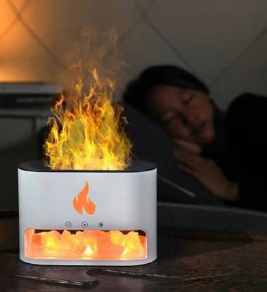 venimall Aroma Diffuser wit 250 ml Flame Diffuser, Automatic Waterless Shut-Off Air Purifier