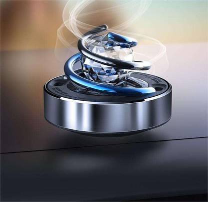 YOURKARTS.COM Car Perfume Diffuser Rotating Solar Air Freshener Double-ring Silver Car Perfume Diffuser Rotating Solar Air Freshener Double-ring Silver Air Purifier