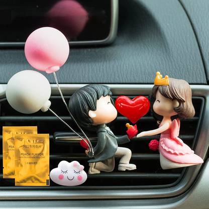 Campark Lovely Couple Car Interior Accessories for Women & Girls, Car Decoration Decorative Showpiece  -  5 cm