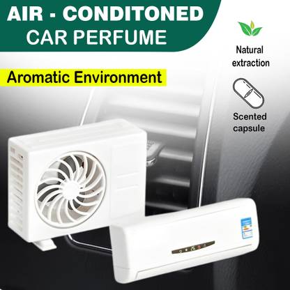 ASRYD Car AC Mini Perfume Miniatur AC design Solar-Powered Car Air freshner with built-in Perfume Diffuser Air Purifier
