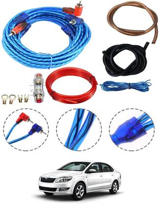 AYW 4 Gauge Amplifier Wiring Insllation Kit For Rapid Skoda 2011 Two Class B Car Amplifier