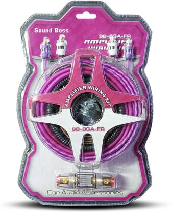 Sound Boss 8 Gauge Professional 2 Channel Wiring Kit With RCA For Multi Class AB Car Amplifier
