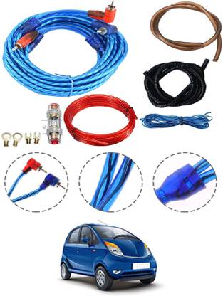 AYW 4 Gauge Amplifier Wiring Insllation Kit For Nano Tata 2008 Two Class B Car Amplifier