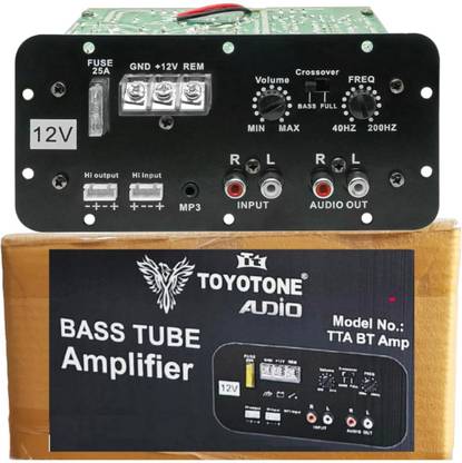 TOYOTONE 12V Mono Channel 120W Car Amplifier Stereo, Bass Tube Sub Woofer kit Mono Class AB Car Amplifier