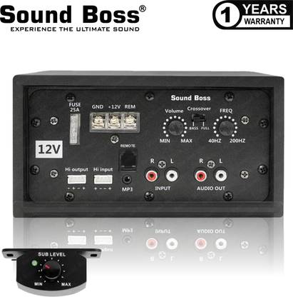 Sound Boss SB-1201 With Bass Controller HI-FI 200W Mono Class A Car Amplifier