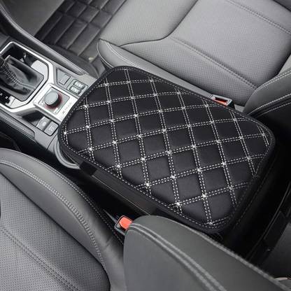 Auto Oprema Car Center Pad , Universal Fit For Car Waterproof Armrest Seat Pad (Black/White) Car Armrest Pad Cushion