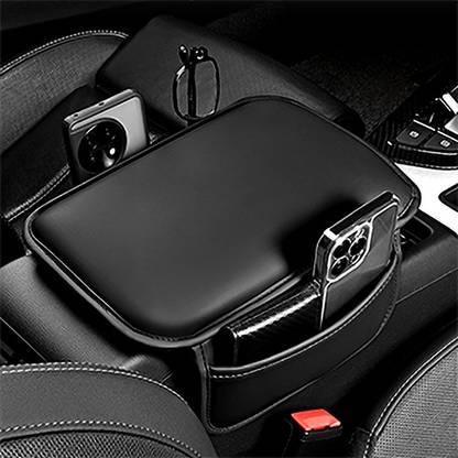 Lariox Car Center Console Cover, Leather Vehicle Arm Rest Cushion Mat Car Armrest Cover