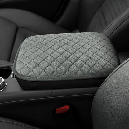 Edylinn Center Console Arm-rest Cover Pad Universal Fit 7d Grey Car Armrest Cover