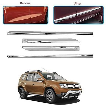 CARSHADE Full Chrome Side Beading Protector for RENULT Duster Model Car Beading Roll For Door