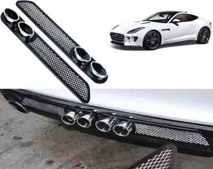 Selifaur Car Rear Dual Tip Bumper Lip Diffuser For_ Jaguar F TYPE Car Beading Roll For Bumper