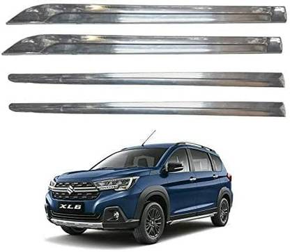 CARSHADE Full Chrome Set of 4pcs Side Beading Side Cladding Compatible for XL6 Car Beading Roll For Door