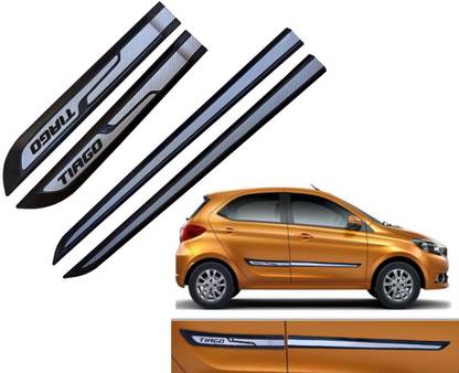 Kunj Autotech Car Door Side Beading Moulding for Tata Tiago Set of 4 Pieces Car Beading Roll For Door