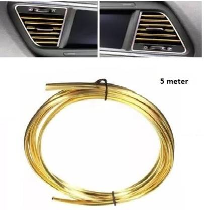H-Jarkes Ac Vent Chrome Gold Edge Guard 5Meter Car Beading Roll For Door