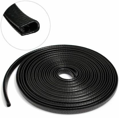 AUTO PAVITRA U Shape Edge Trim Rubber Strip Seal(16 ft) (5 mtr Black) Car Beading Roll For Bumper, Window, Grill and Garnish Cover, Trunk, Window Sill, Bonnet, Boot Lid, Door, Hood