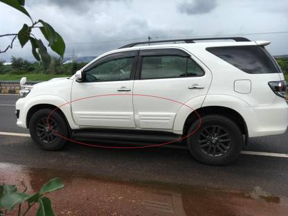 MOTORMART Car Side Cladding in Broad Design for Toyota Fortuner for Year 2009-2015 Models Car Beading Roll For Door