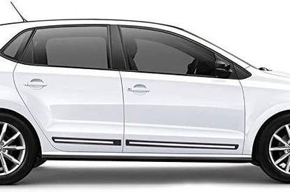 CARSHADE Black with Chrome Strip side beading Door Protector Compatible with Tata Harrier Car Beading Roll For Door