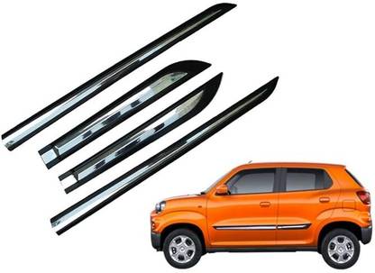 CARSHADE Half Chrome Side Beading Side Cladding Protector For Maruti S-presso Set of 4 Car Beading Roll For Door