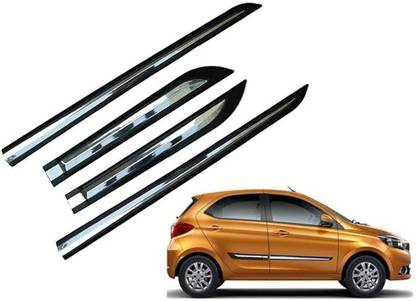 CARSHADE Half Chrome Side Beading Side Cladding Protector For Tata Tiago Set of 4 Car Beading Roll For Door