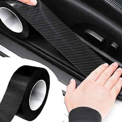 JK Beauty HI-Gloss Black Carbon Fiber Style Waterproof Tape For S3 50 mm x 5 m Carbon Fiber Black Reflective Tape