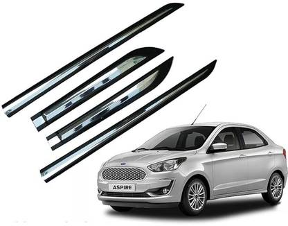 CARSHADE Half Chrome Side Beading Side Cladding Protector For Ford Figo Aspire Set of 4 Car Beading Roll For Door