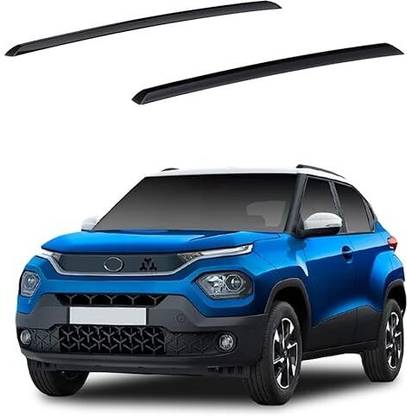 ROSHNEER ENTERPRISES ROSHNEER Drill Free Roof Rails FOR Tata PUNCH ABS Original Look Black Car Beading Roll For Hood